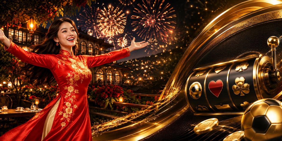 Người chơi slot game tại Đà Lạt trong trang phục áo dài truyền thống